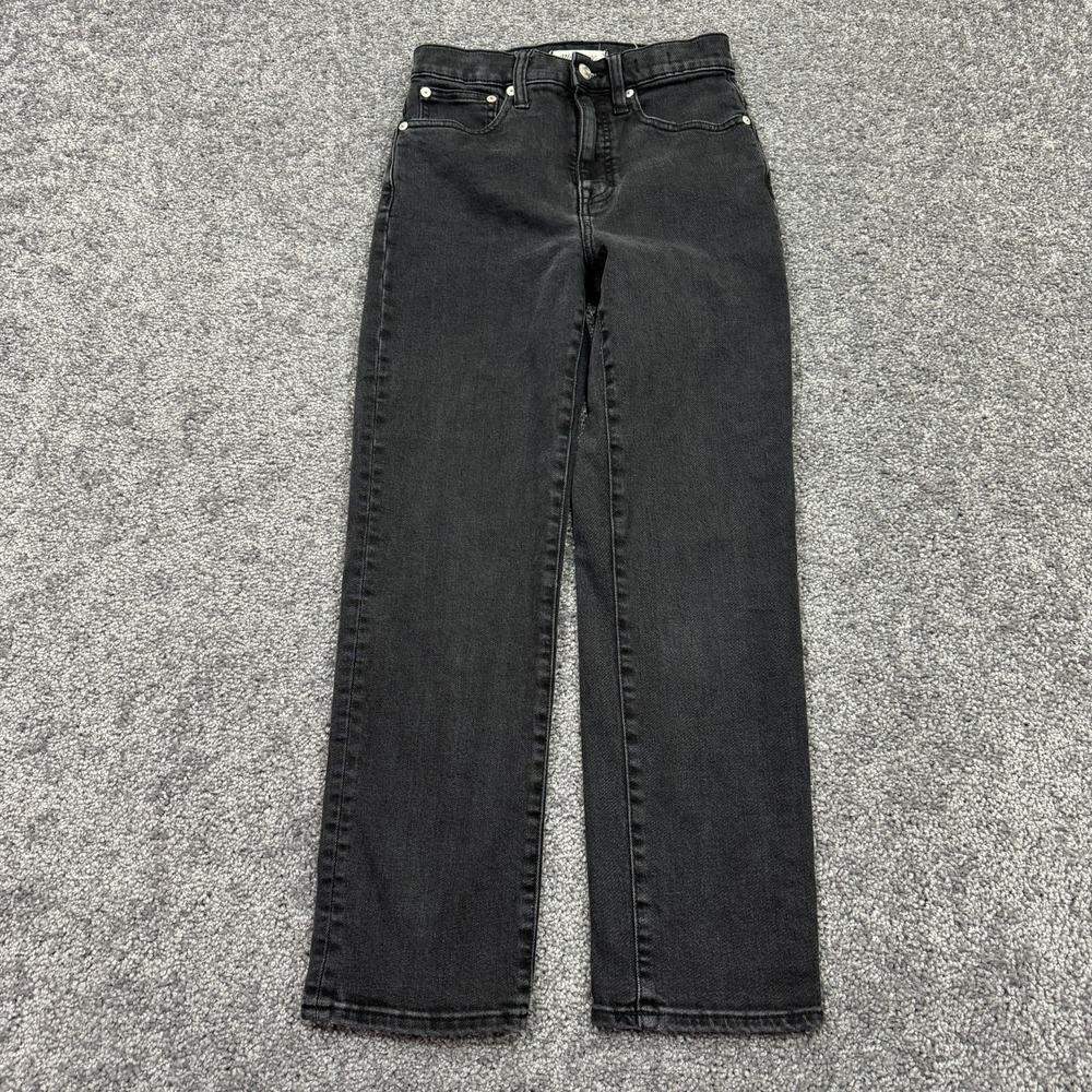 Madewell Jeans Womens 23 Gray Classic Straight Jean Medium Wash Denim Preppy